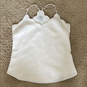 J. Crew White Camisole with Spaghetti Straps